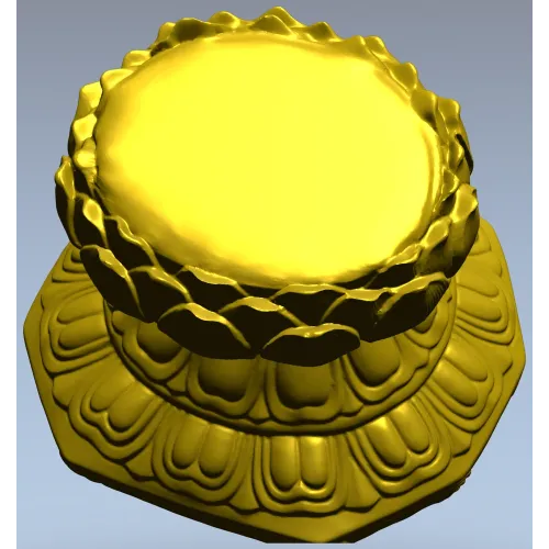 Lotus Pedestal Base 3D Model for CNC Milling STL File