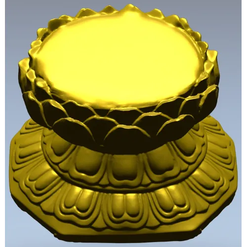 Lotus Pedestal Base 3D Model for CNC Milling STL File