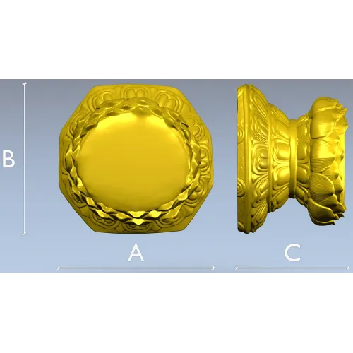 Lotus Pedestal Base 3D Model for CNC Milling STL File