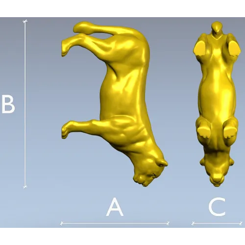 Львица в прыжке - 3D модель STL для ЧПУ