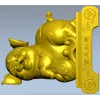 Charming Piglet 3D CNC Model in STL Format