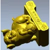 Charming Piglet 3D CNC Model in STL Format