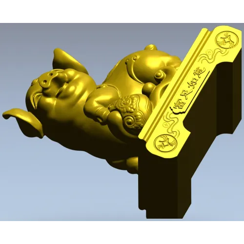 Charming Piglet 3D CNC Model in STL Format