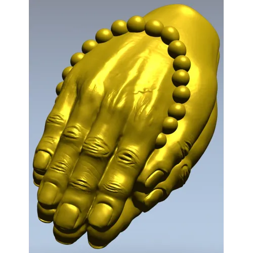 Молитвенные руки с четками - 3D модель STL для ЧПУ