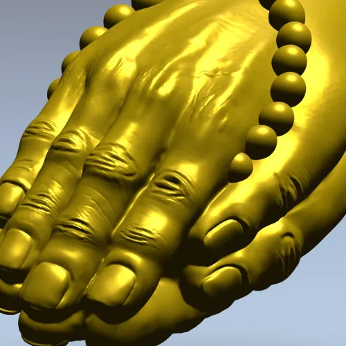 Молитвенные руки с четками - 3D модель STL для ЧПУ