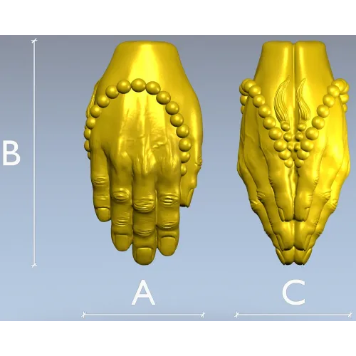 Молитвенные руки с четками - 3D модель STL для ЧПУ