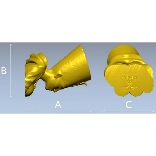3D модель бюста Нефертити в формате STL для ЧПУ