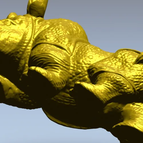 Реалистичная 3D модель носорога в формате STL для ЧПУ