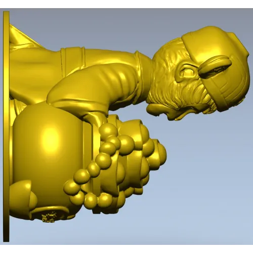 Обезьянка с горшком монет - 3D модель STL для ЧПУ