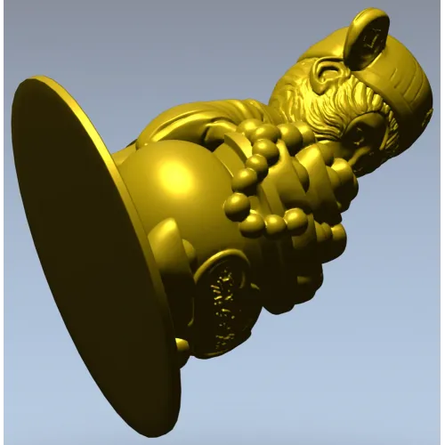 Обезьянка с горшком монет - 3D модель STL для ЧПУ