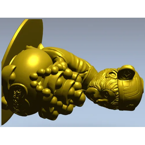 Обезьянка с горшком монет - 3D модель STL для ЧПУ