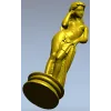 Detailed 3D Model of Nude Woman Sculpture for CNC Milling in STL Format