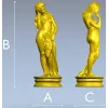Detailed 3D Model of Nude Woman Sculpture for CNC Milling in STL Format