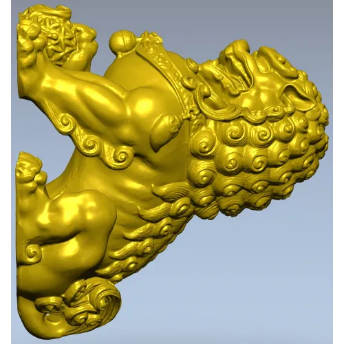 Лев-хранитель - барельефная 3D модель в формате STL для ЧПУ