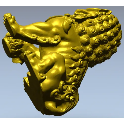 Лев-хранитель - барельефная 3D модель в формате STL для ЧПУ