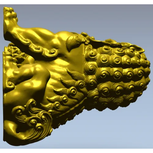 Лев-хранитель - барельефная 3D модель в формате STL для ЧПУ