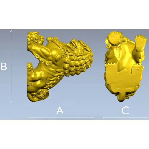 Лев-хранитель - барельефная 3D модель в формате STL для ЧПУ