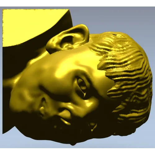 3D модель головы мальчика в формате STL для ЧПУ - Очаровашка