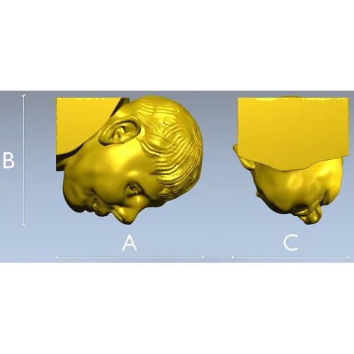 3D модель головы мальчика в формате STL для ЧПУ - Очаровашка