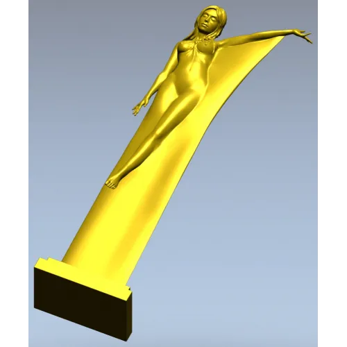 Нимфа в полёте - 3D модель STL для ЧПУ