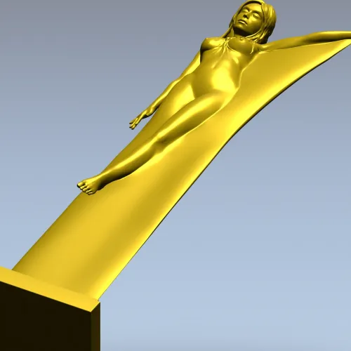 Нимфа в полёте - 3D модель STL для ЧПУ