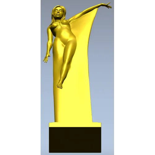 Нимфа в полёте - 3D модель STL для ЧПУ