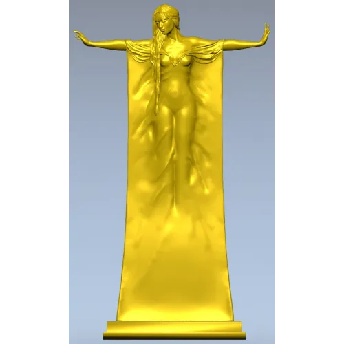 Парящая девушка - 3D модель STL для ЧПУ