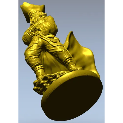Пират в развевающемся плаще - 3D модель STL для ЧПУ