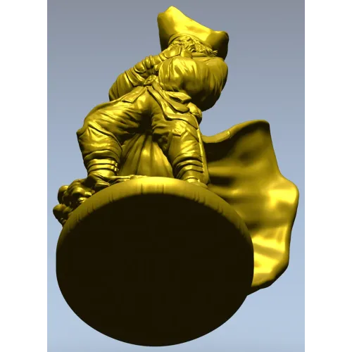 Пират в развевающемся плаще - 3D модель STL для ЧПУ