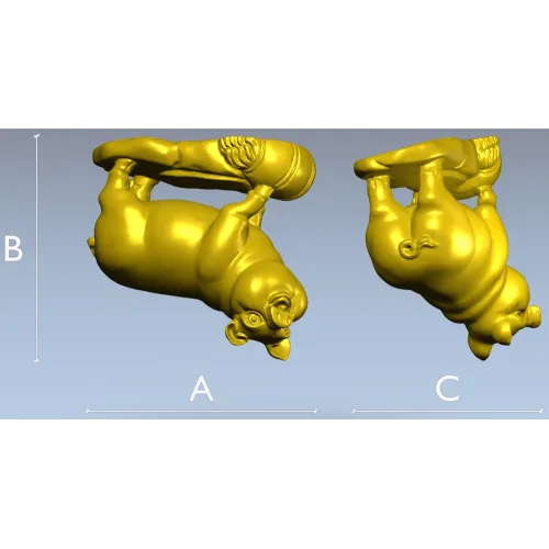 Поросёнок с бочонком - 3D модель STL для ЧПУ
