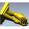STL 3D Model of Touching Hands for CNC Milling