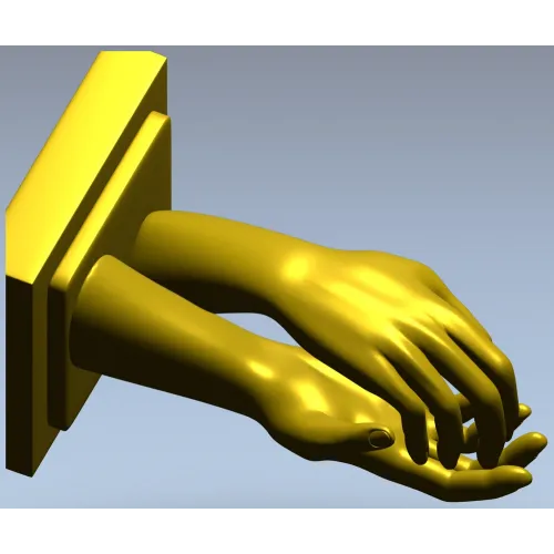 STL 3D Model of Touching Hands for CNC Milling