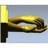 STL 3D Model of Touching Hands for CNC Milling