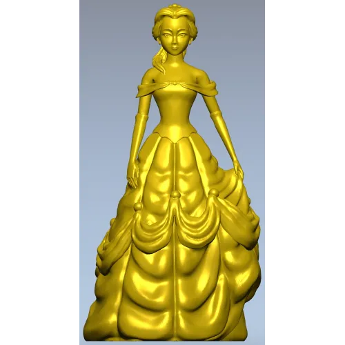 Принцесса в бальном платье - 3D модель (.stl) для ЧПУ