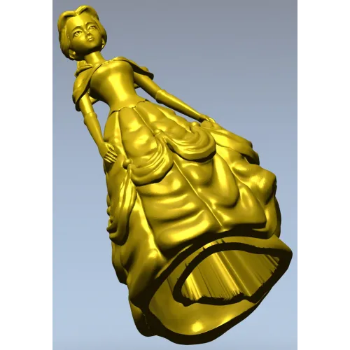 Принцесса в бальном платье - 3D модель (.stl) для ЧПУ
