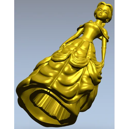 Принцесса в бальном платье - 3D модель (.stl) для ЧПУ