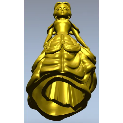 Принцесса в бальном платье - 3D модель (.stl) для ЧПУ