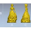Принцесса в бальном платье - 3D модель (.stl) для ЧПУ