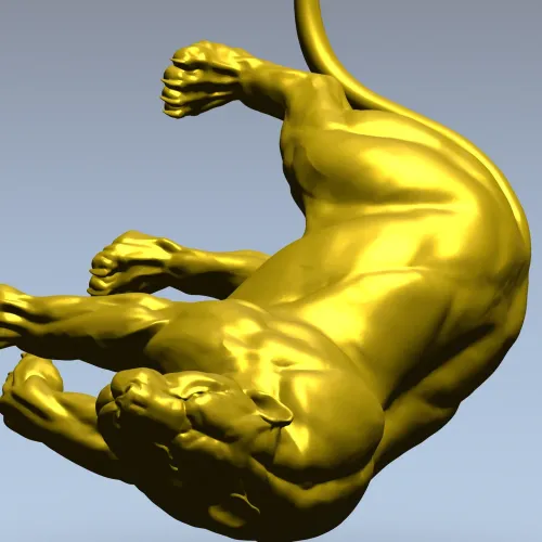 Пума - детализированная 3D модель STL для ЧПУ