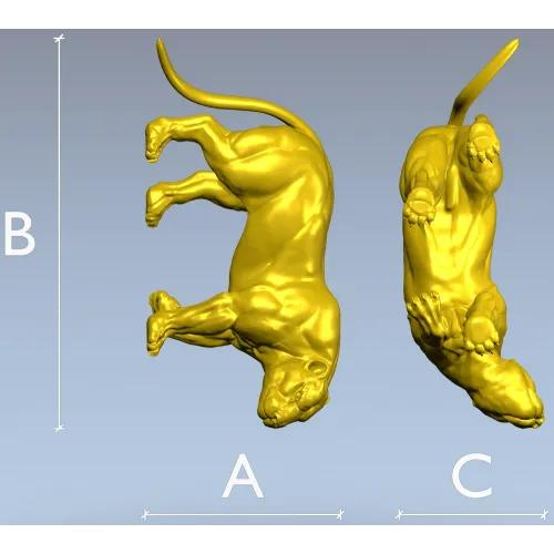 Пума - детализированная 3D модель STL для ЧПУ
