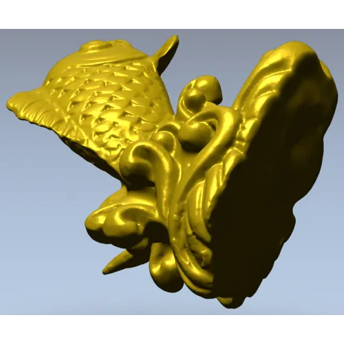 Взлетающий карп - 3D модель в формате STL для ЧПУ