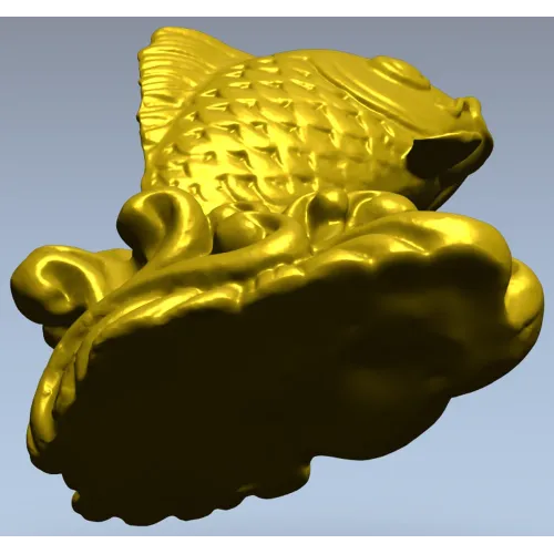 Взлетающий карп - 3D модель в формате STL для ЧПУ