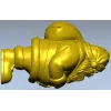 3D модель STL - Дремлющий Санта, декоративное навершие для ЧПУ