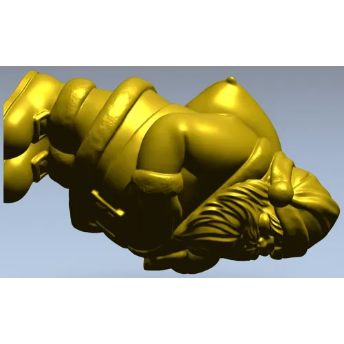 3D модель STL - Дремлющий Санта, декоративное навершие для ЧПУ