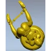 Эротическая скульптура женщины на подушке - 3D модель STL для ЧПУ