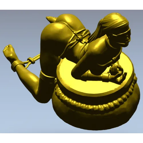 Эротическая скульптура женщины на подушке - 3D модель STL для ЧПУ