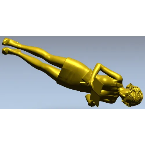 Преподавательница с книгой - 3D модель (STL) для ЧПУ