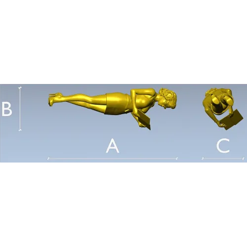 Преподавательница с книгой - 3D модель (STL) для ЧПУ