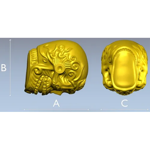 3D модель декоративного черепа для ЧПУ в формате STL