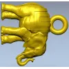 Слон-амулет в формате STL для ЧПУ - детализированная 3D модель